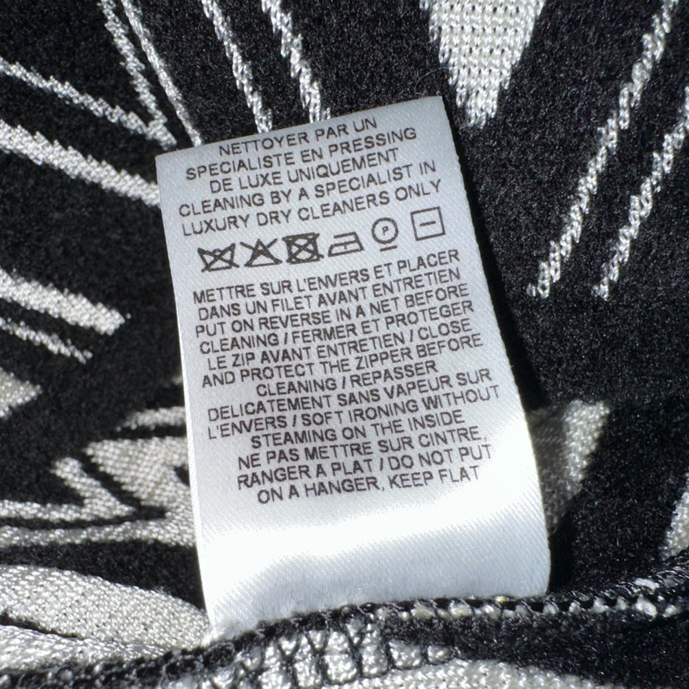 New Balmain Monochrome Zigzag Mini Skirt Size 46 - Picture 8 of 11